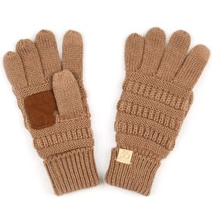 C.C Kids Cable Knit Anti-Slip Touchscreen Gloves